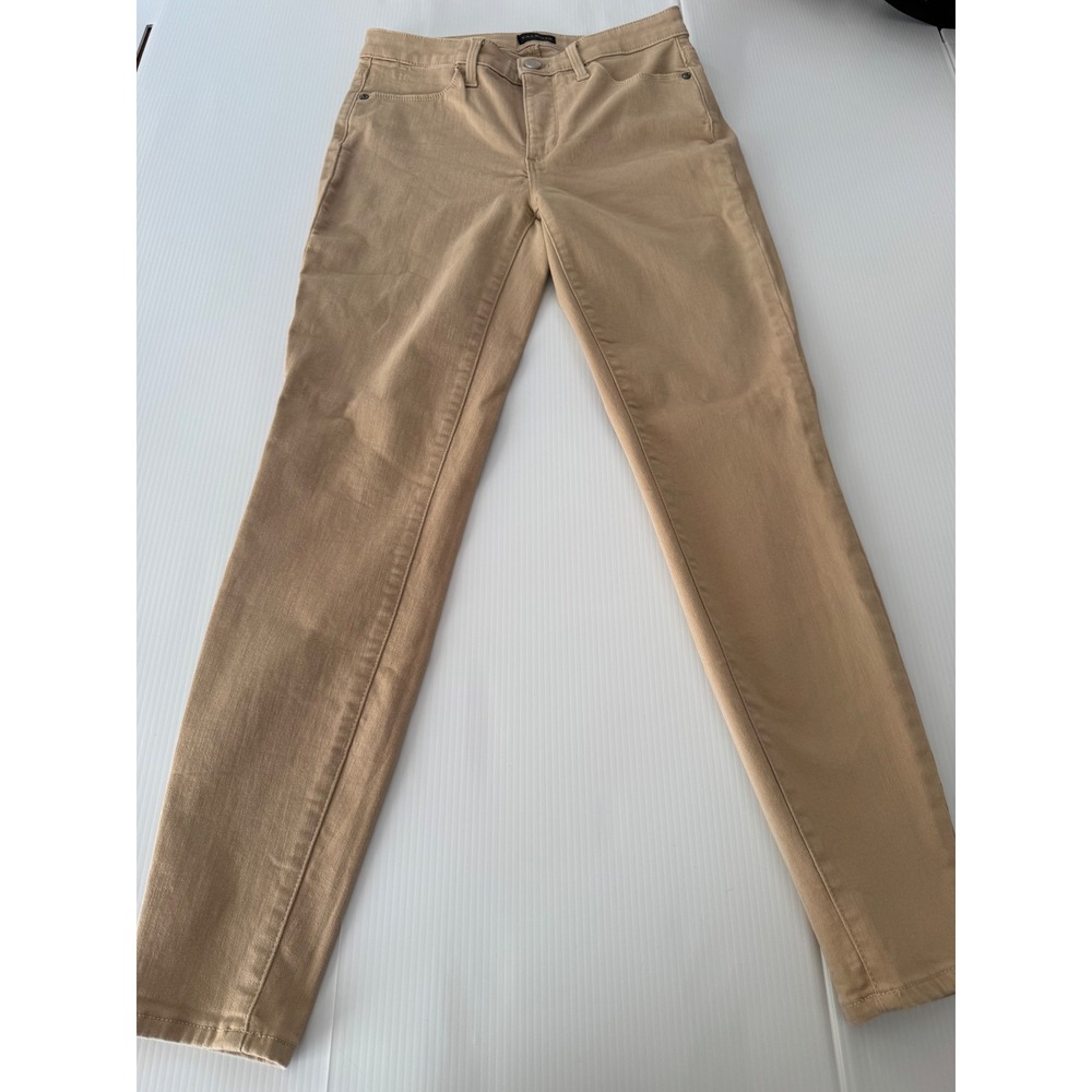 Talbots Womens Tan Khaki Stretch Cotton Rayon Slim Leg Jeggings Size 2